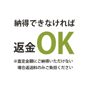 納得できなければ返送OK